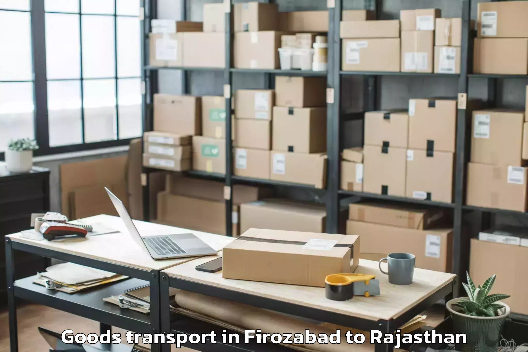 Efficient Firozabad to Sangam University Bhilwara Goods Transport